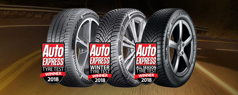 Continental three award winning tyres