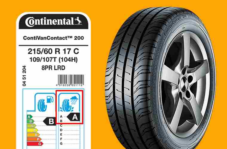 ContiVanContact 200 EU tyre label stats