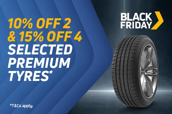 15% off 4 Selected Tyres