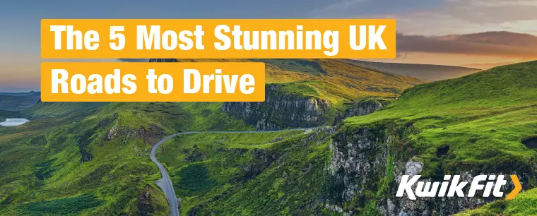 Beautiful road through dramatic green mountains on the Isle of Skye.