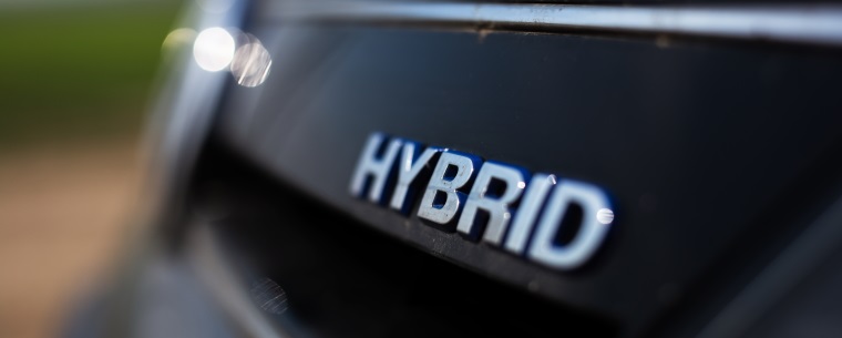 Hybrid car sign