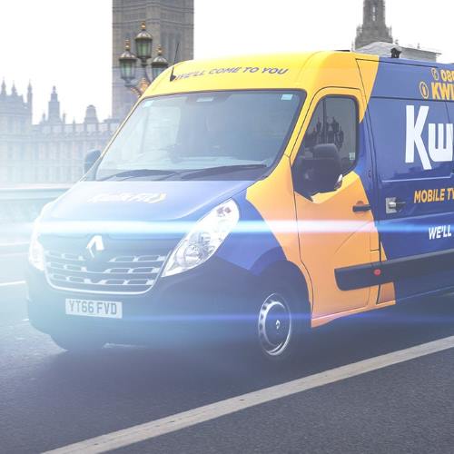 Kwik Fit mobile van on London bridge