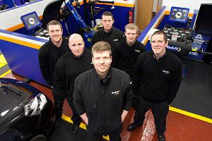 Kwik Fit technicians in workshop